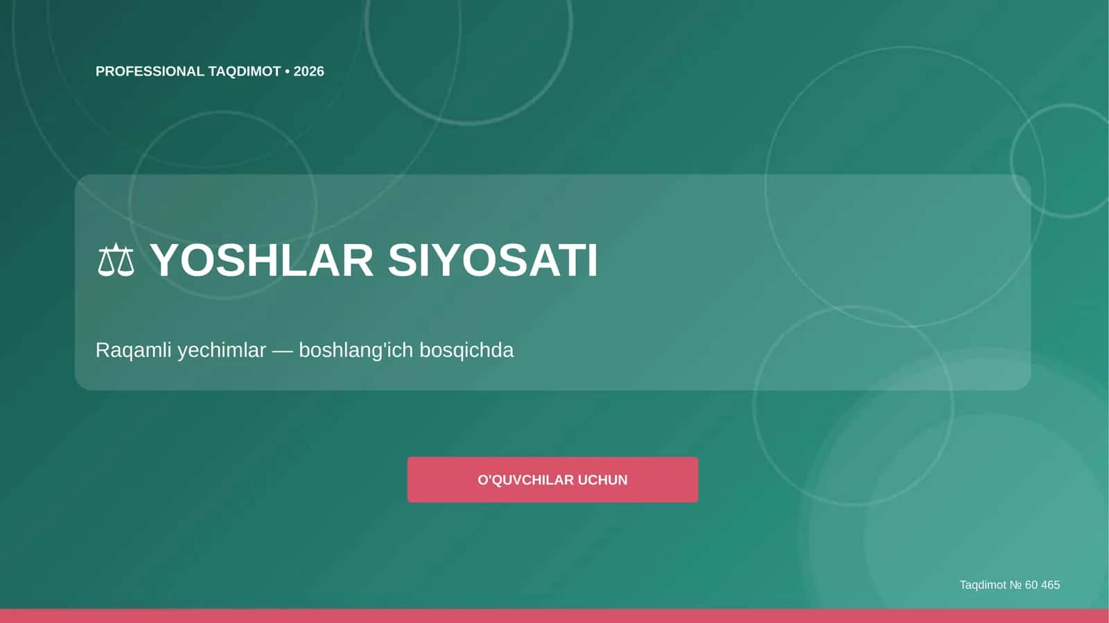 Yoslar siyosati: raqamli yechimlar