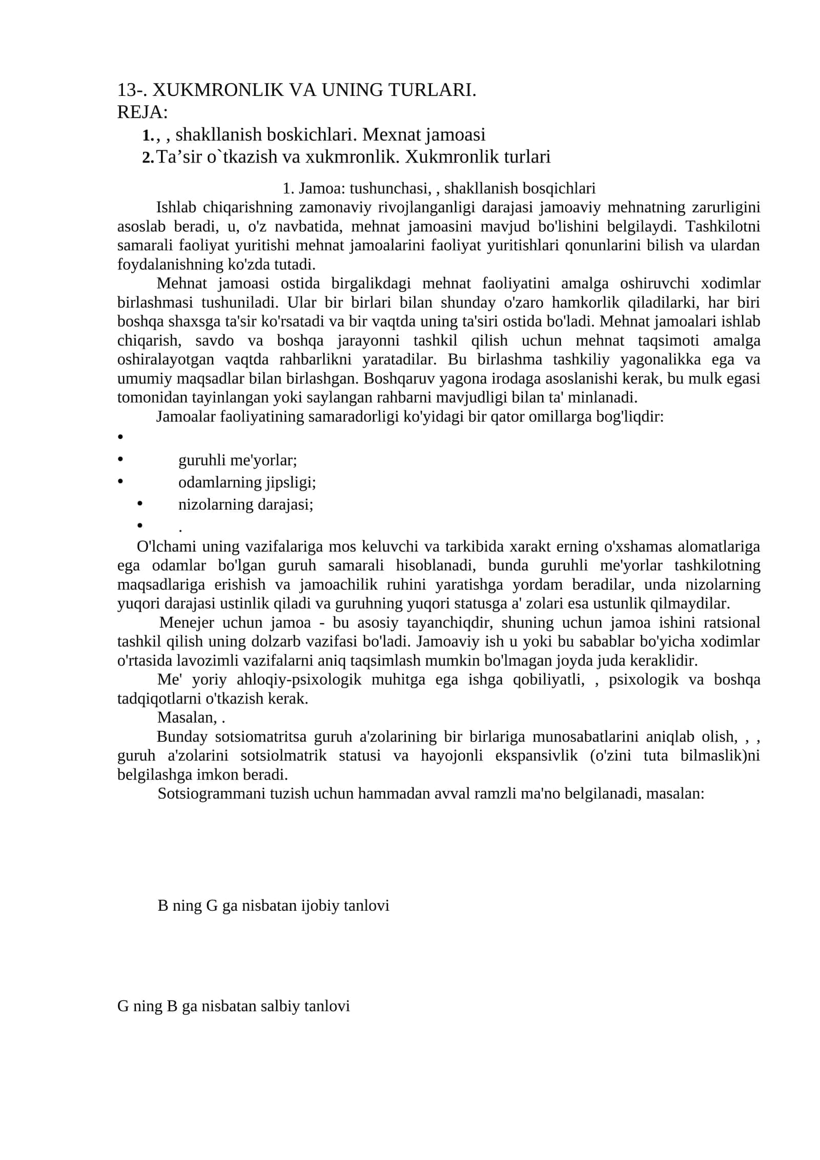XUKMRONLIK VA UNING TURLARI