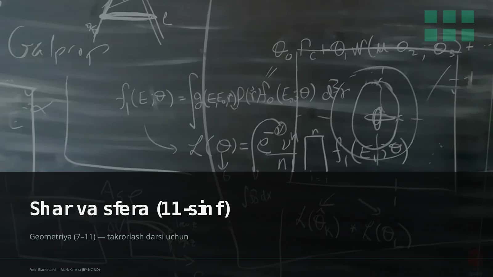 Shar va sfera (11-sinf)