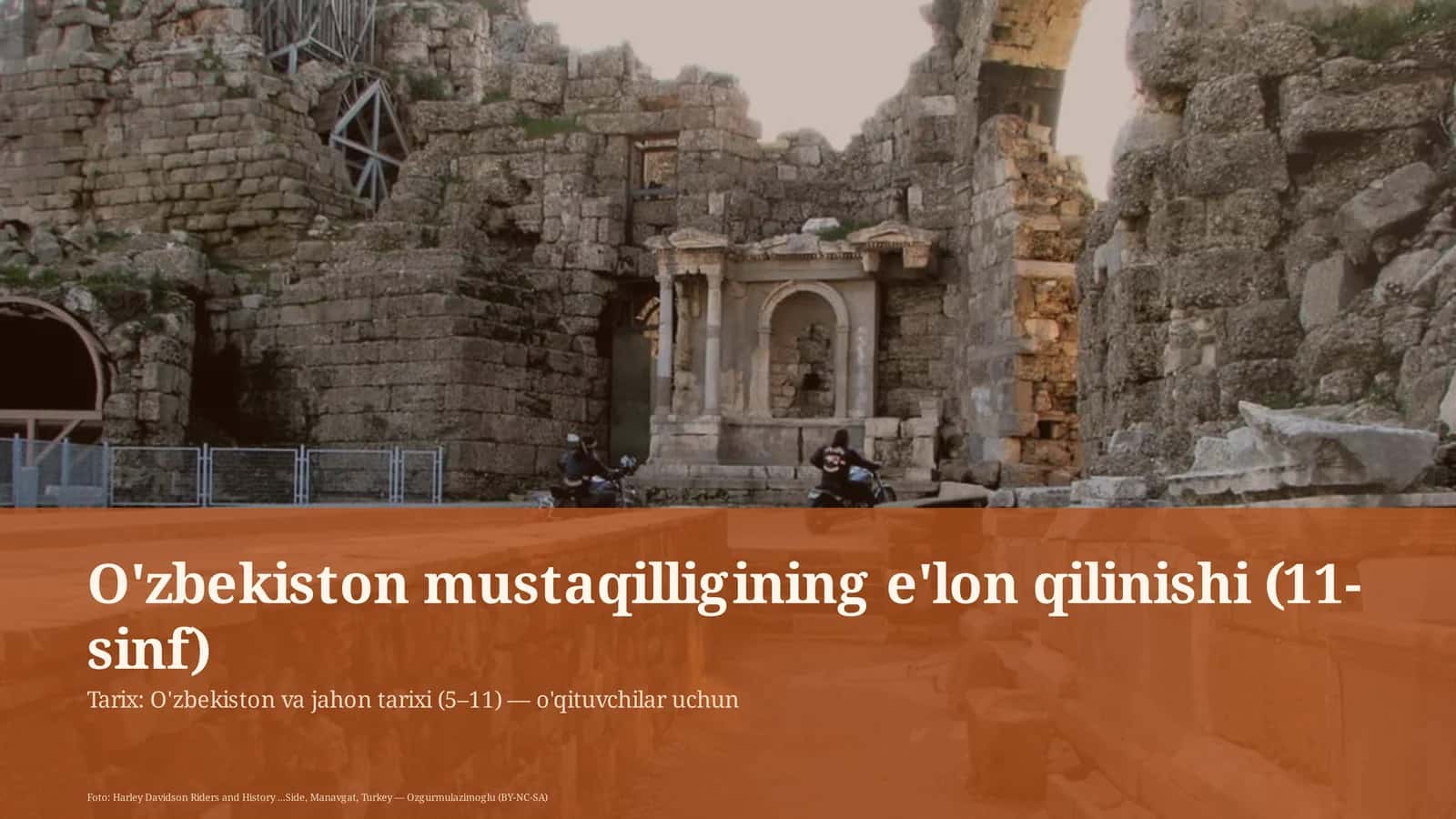 O'zbekiston mustaqilligining e'lon qilinishi (11-sinf)