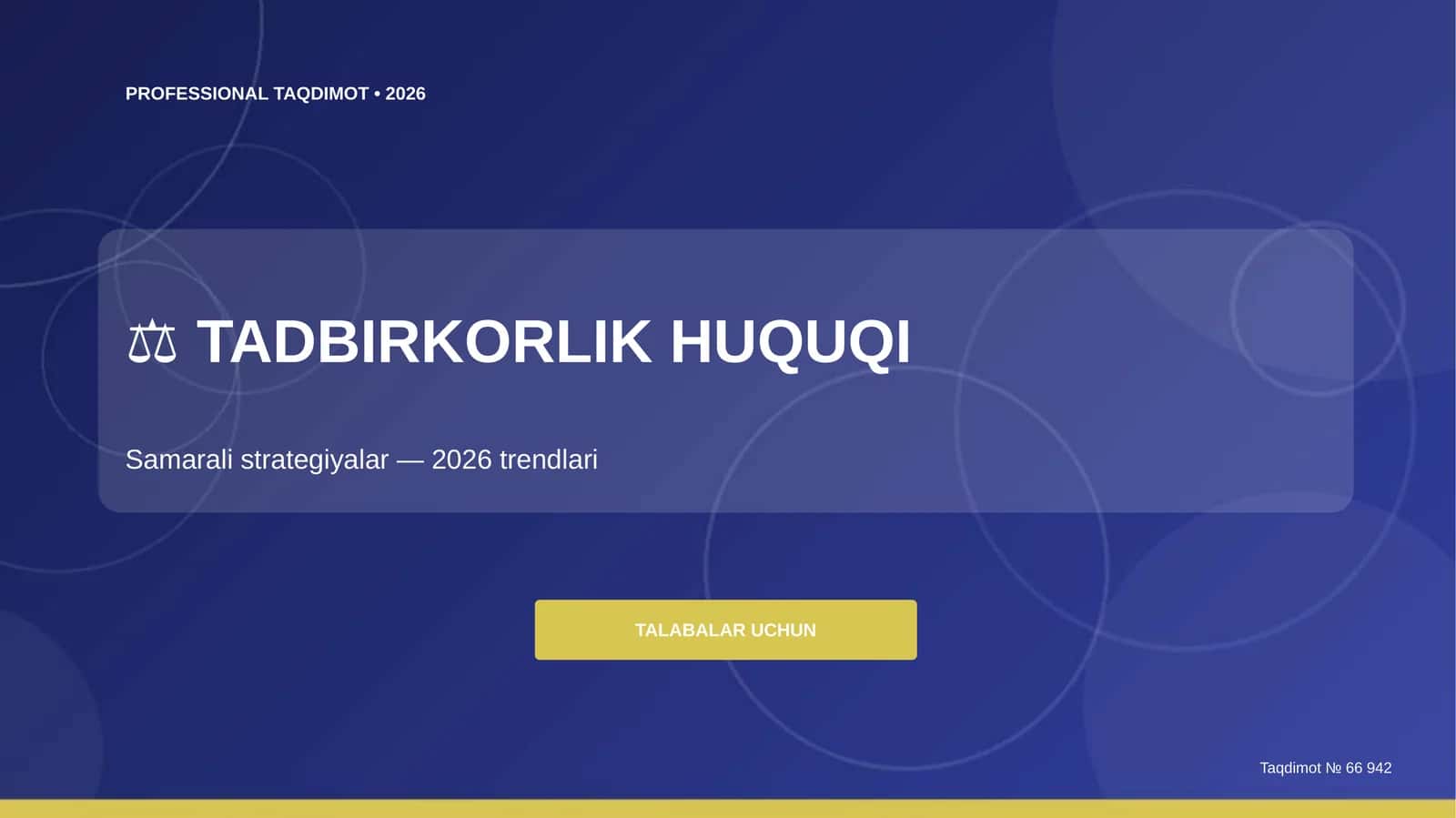 Tadbirkorlik huquqi: samarali strategiyalar (2026 trendlari)