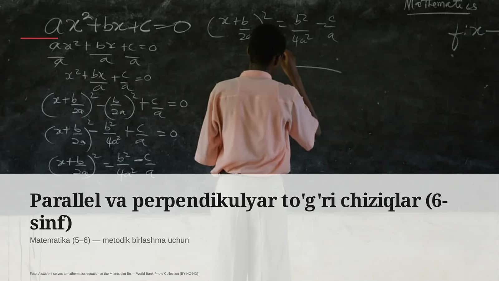 Parallel va perpendikulyar to'g'ri chiziqlar (6-sinf)