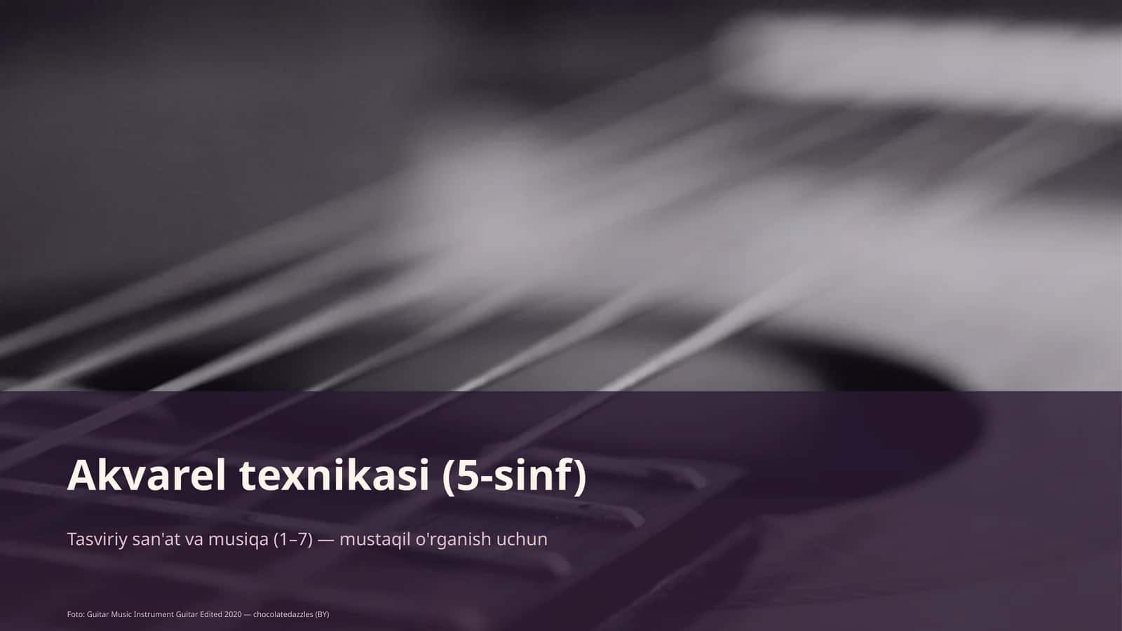 Akvarel texnikasi (5-sinf)