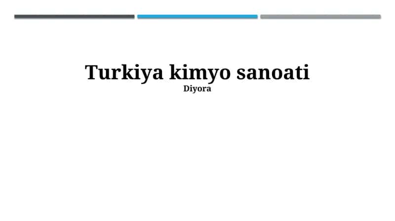 Turkiya kimyo sanoati