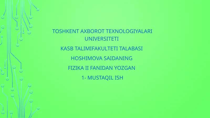 Mustaqilish To’lqinoptikasi