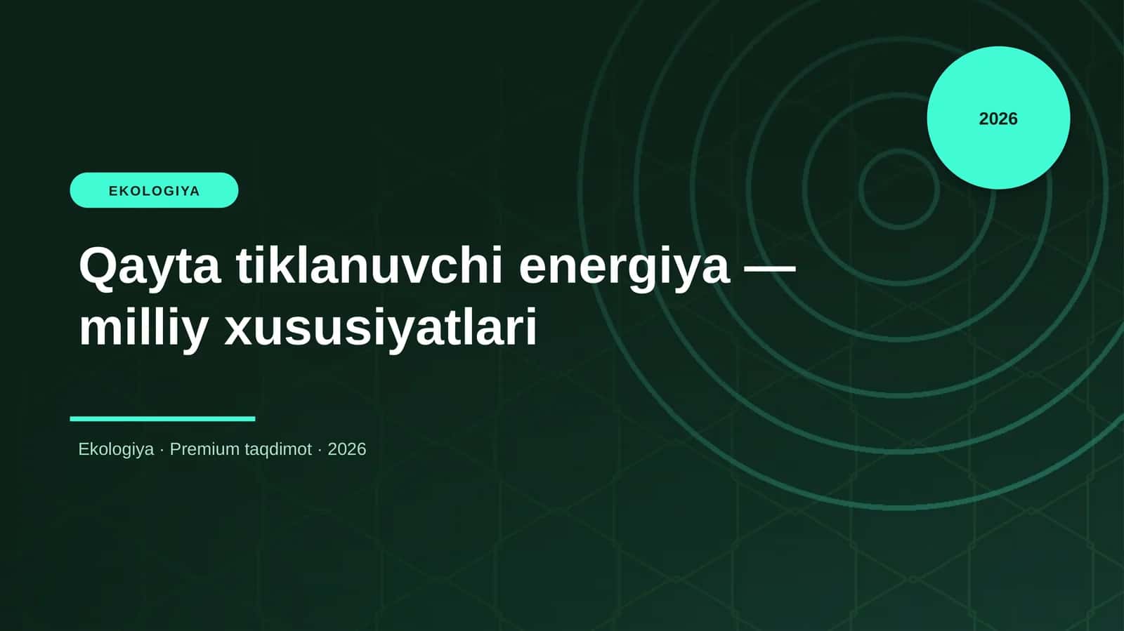 Qayta tiklanuvchi energiya — milliy xususiyatlari