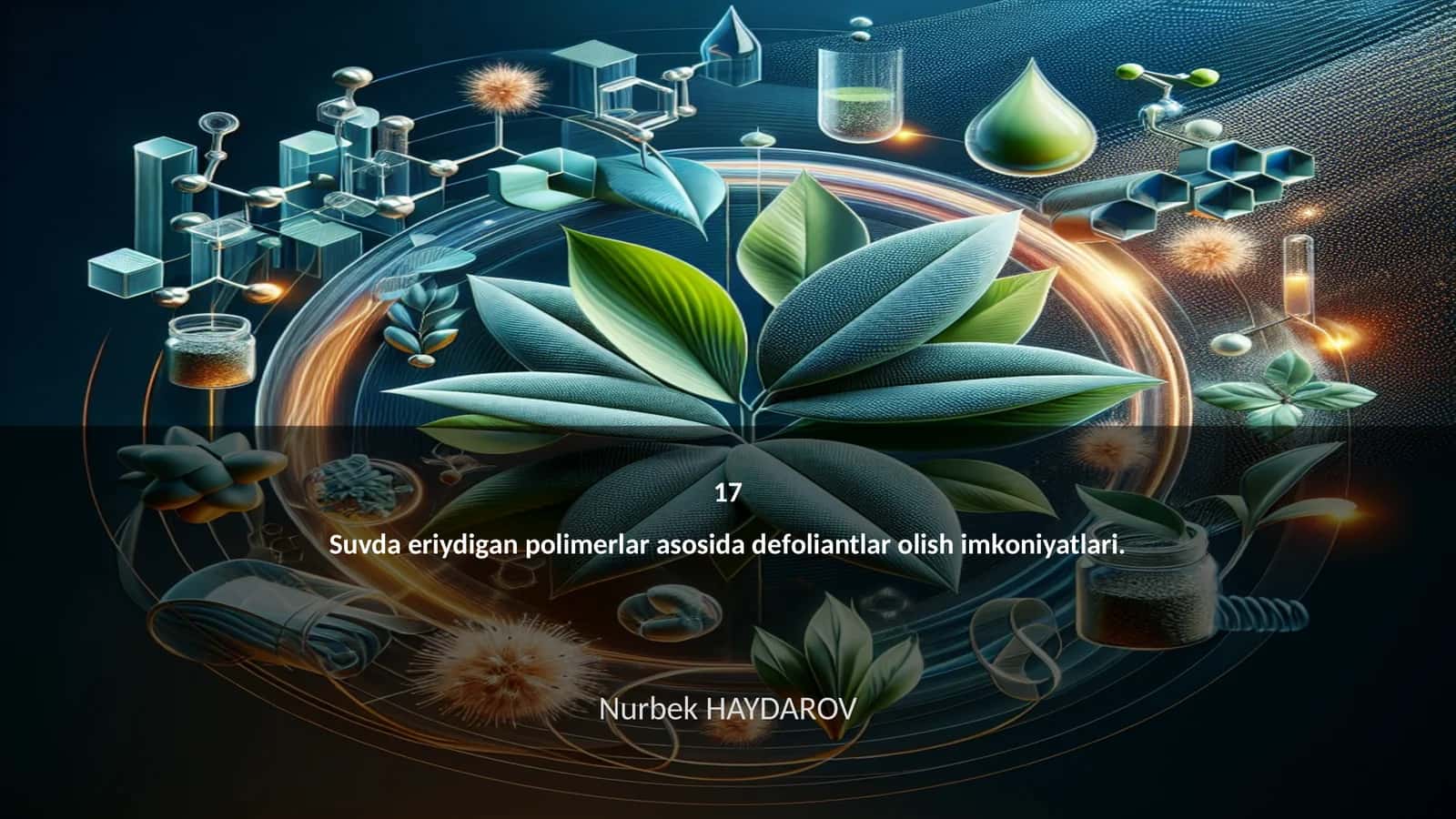 Suvda eriydigan polimerlar va defoliantlar munosabati