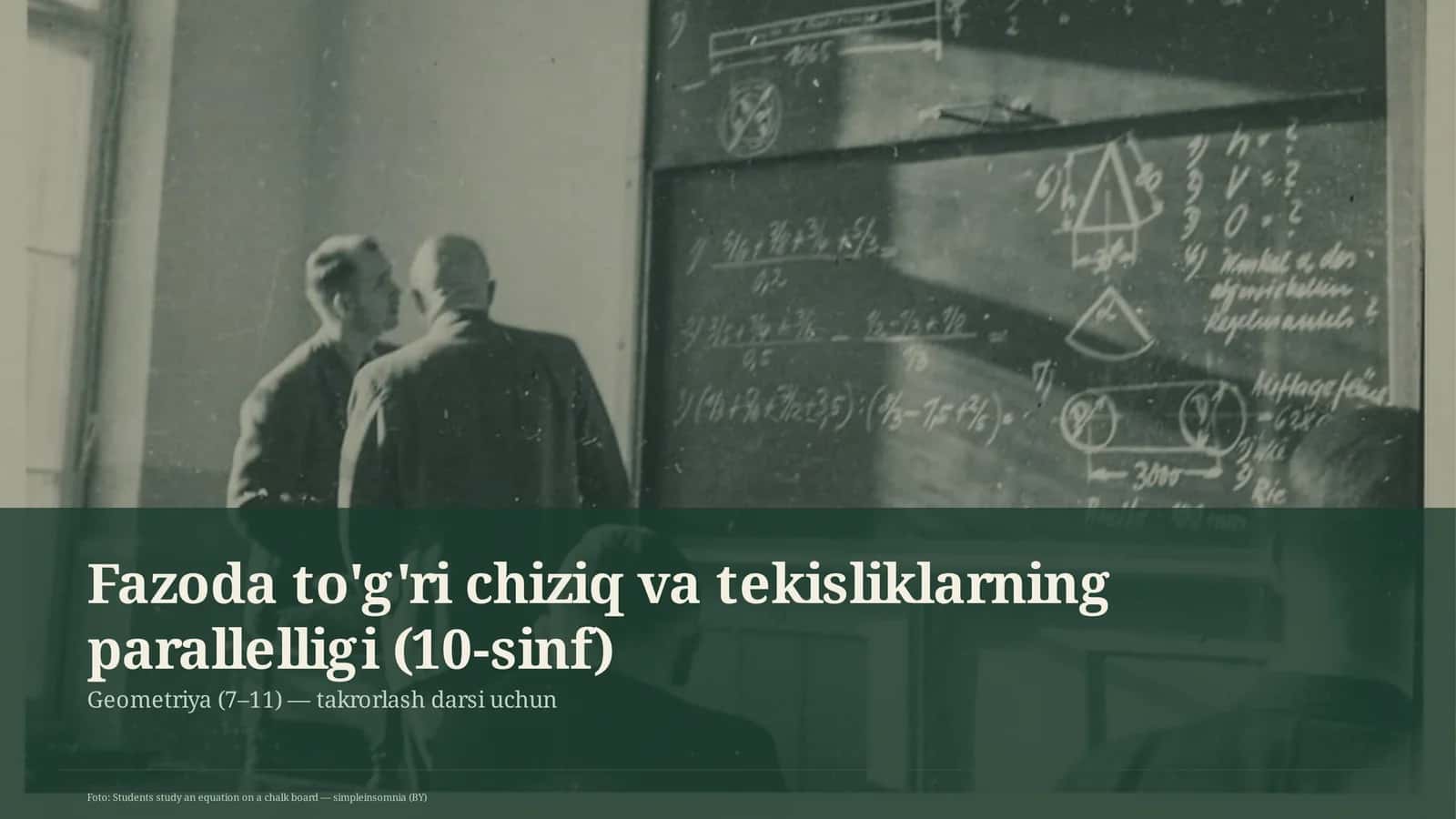 Geometriya (7–11) — takrorlash darsi uchun