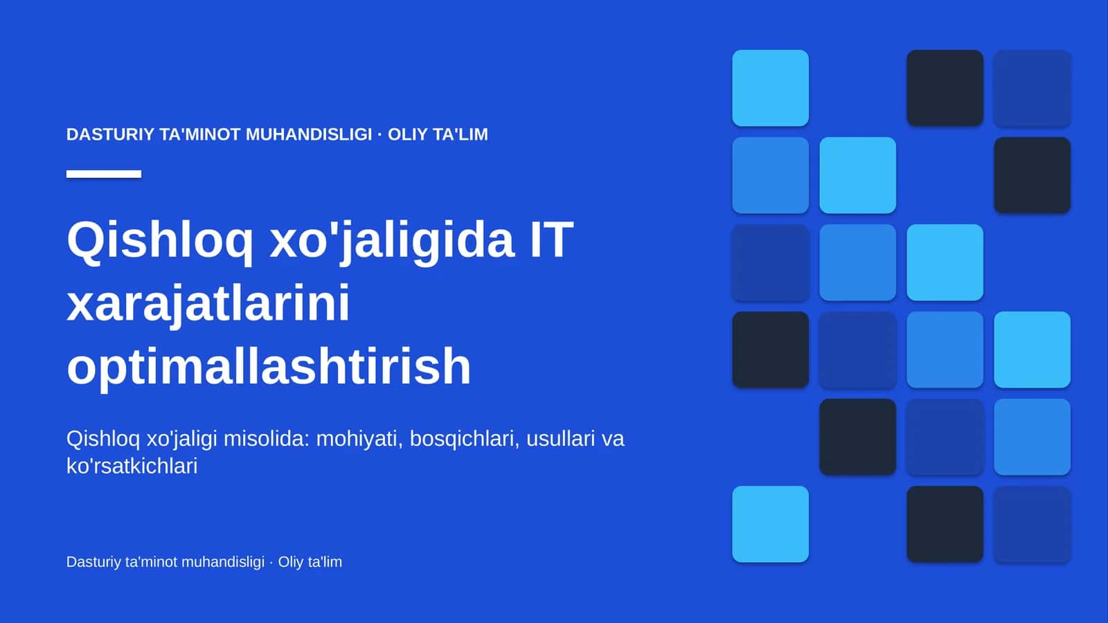 qishloq xo'jaligida it xarajatlarini optimallashtirish 6959
