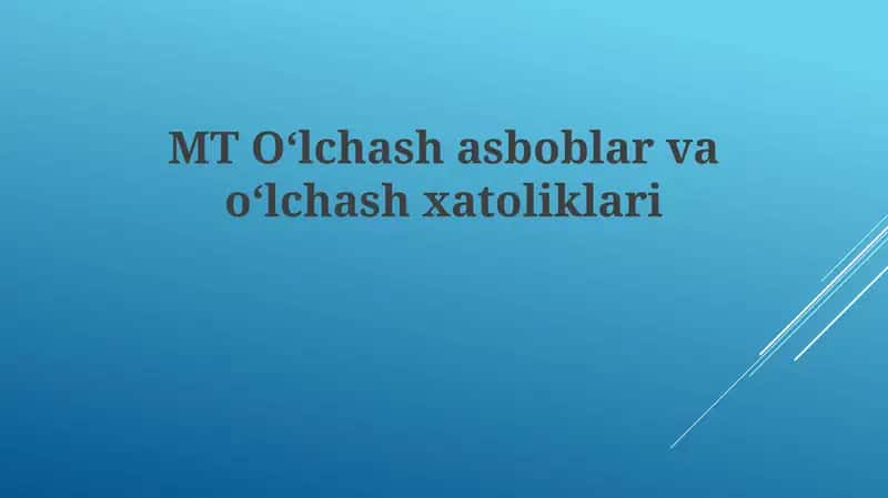 O'lchov asbobi