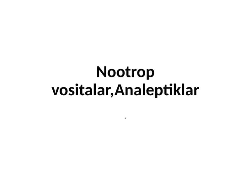 Nootroplar, Analeptiklar