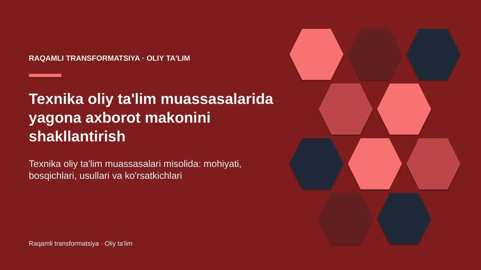 texnika oliy ta'lim muassasalarida yagona axborot makonini shakllantirish 3760