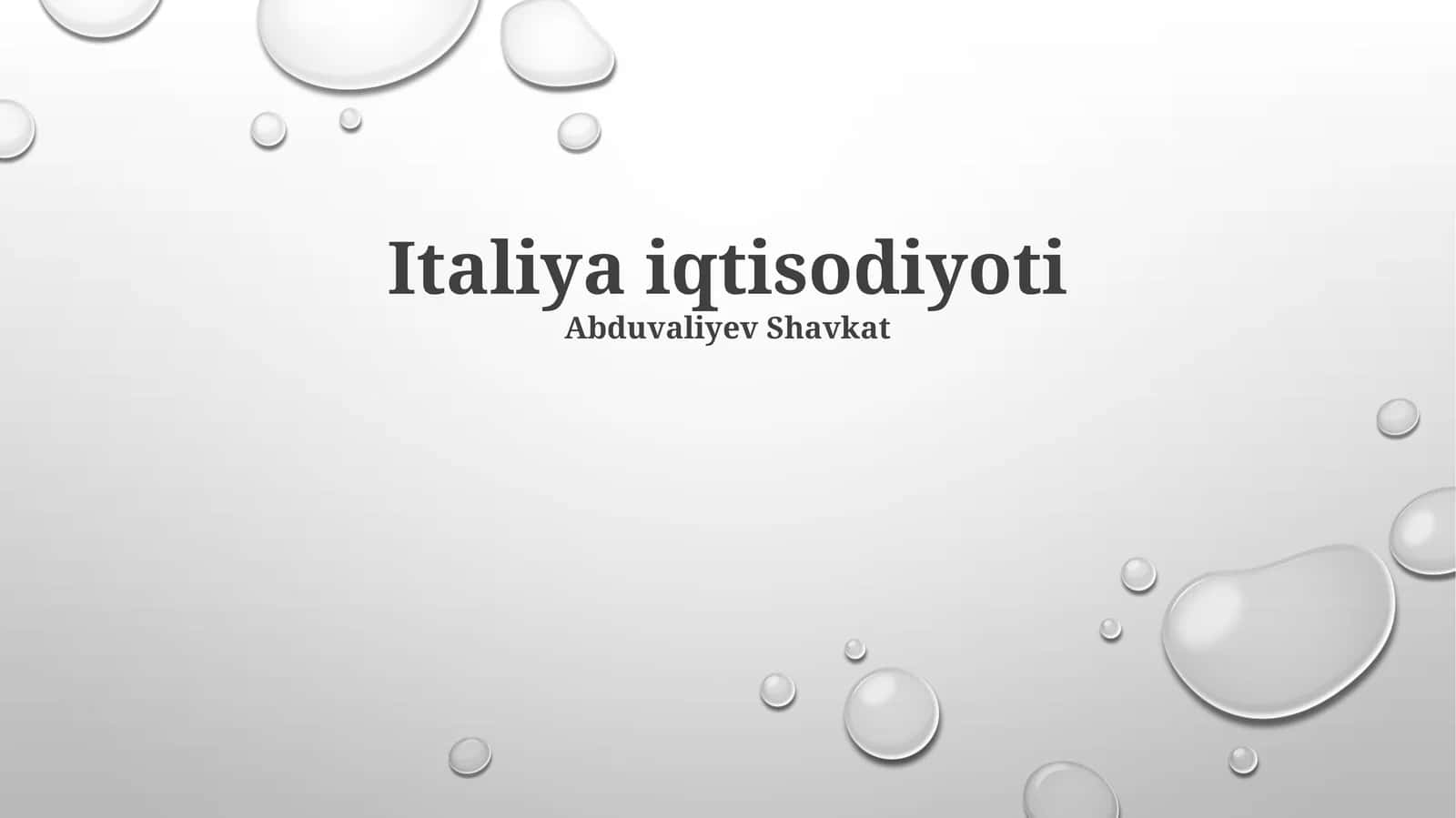 Italiya iqtisodiyoti