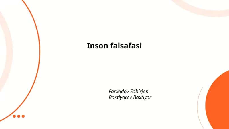 Inson falsafasi