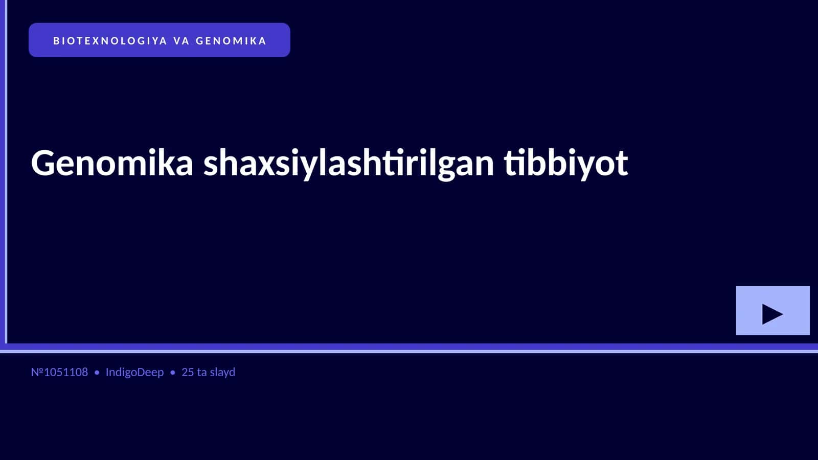 Genomika shaxsiylashtirilgan tibbiyot