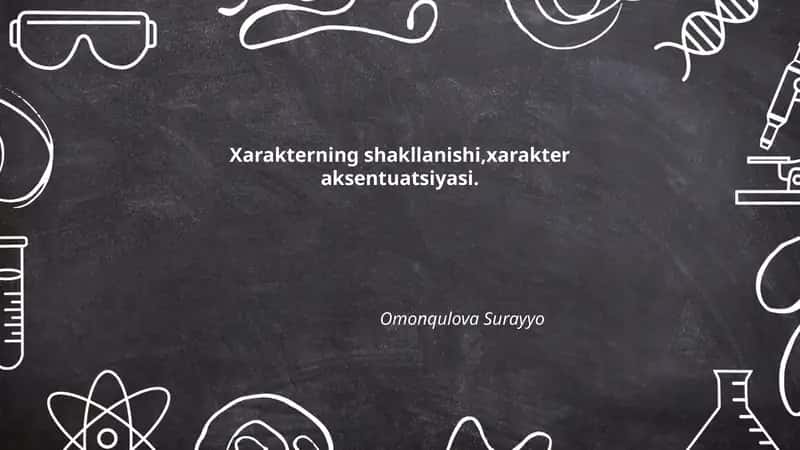 Xarakterning shakllanishi