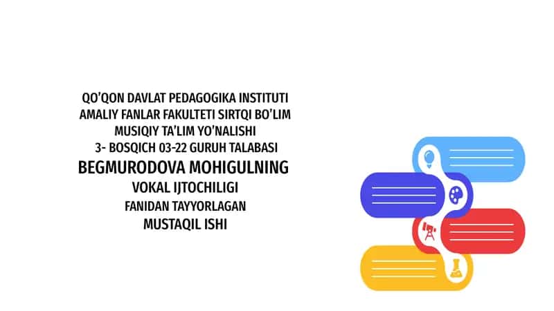 vokal asoslari fanidan taqdimot