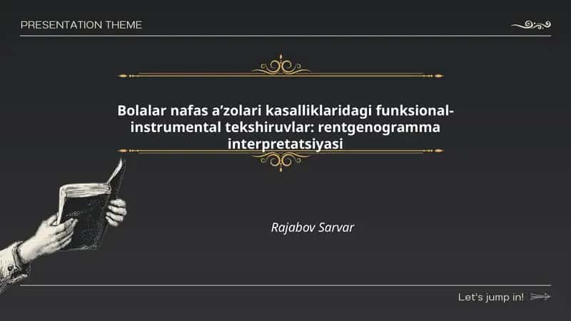 Bolalar nafas aʼzolari kasalliklaridagi funksional-instrumental tekshiruvlar: rentgenogramma interpretatsiyasi