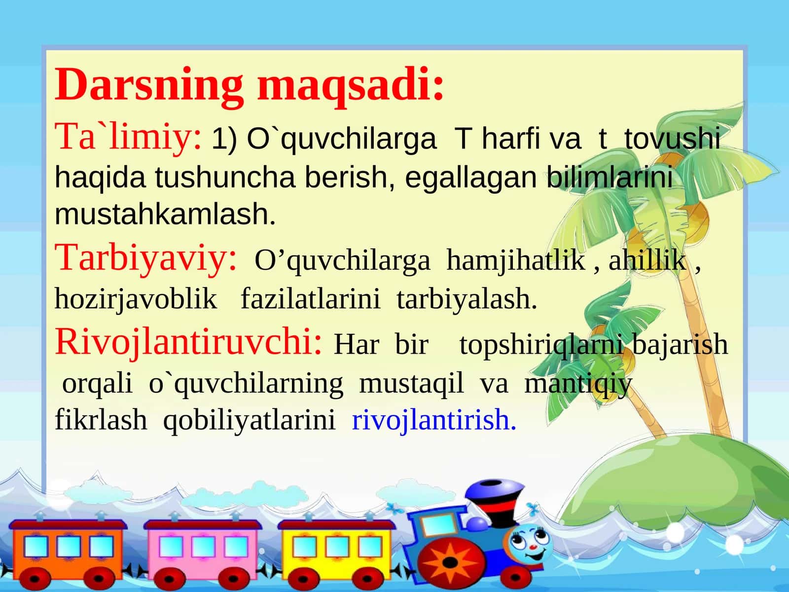 Tt harfi taqdimoti ochiq dars