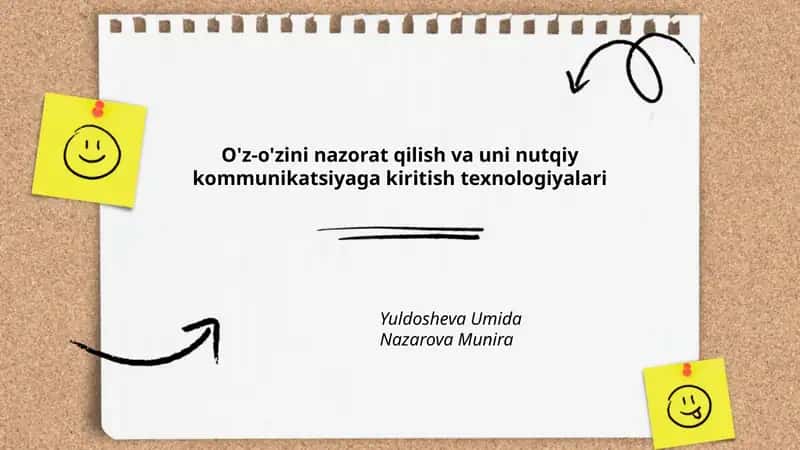 O'z-o'zini nazorat qilish va uni nutqiy kommunikatsiyaga kiritish texnologiyalari