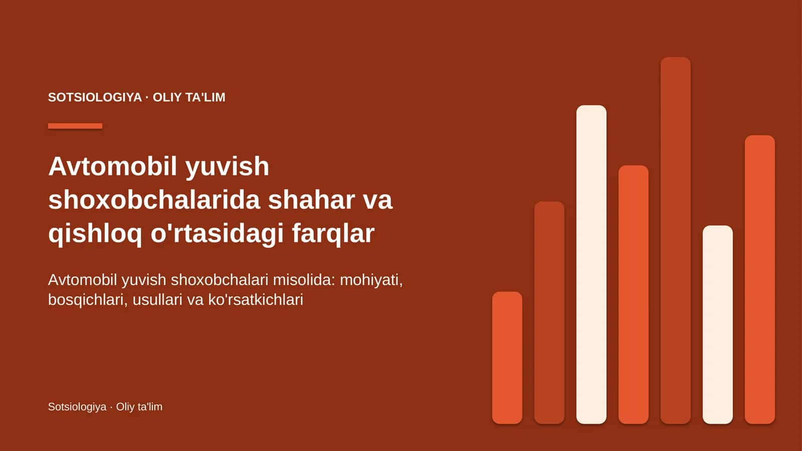 Shahar va qishloq o'rtasidagi farqlar: mohiyati