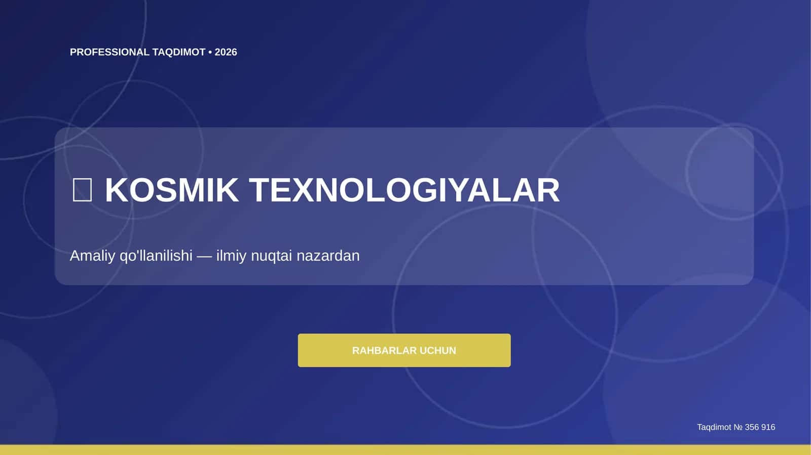 Kosmik texnologiyalar: amaliy qo'llanilishi (ilmiy nuqtai nazardan) [rahbarlar uchun]