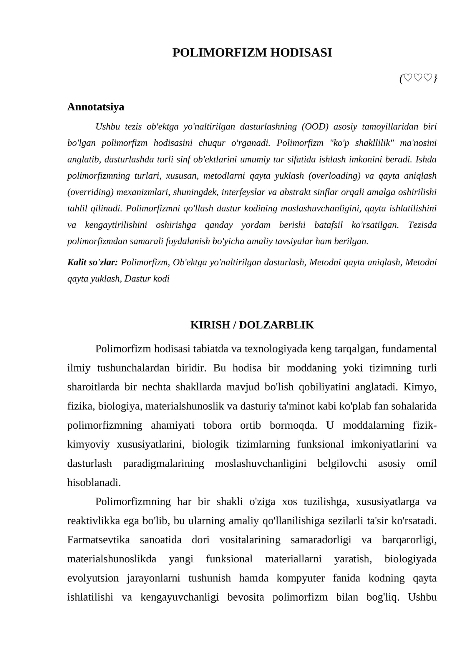 Polimorfizm Hodisasi