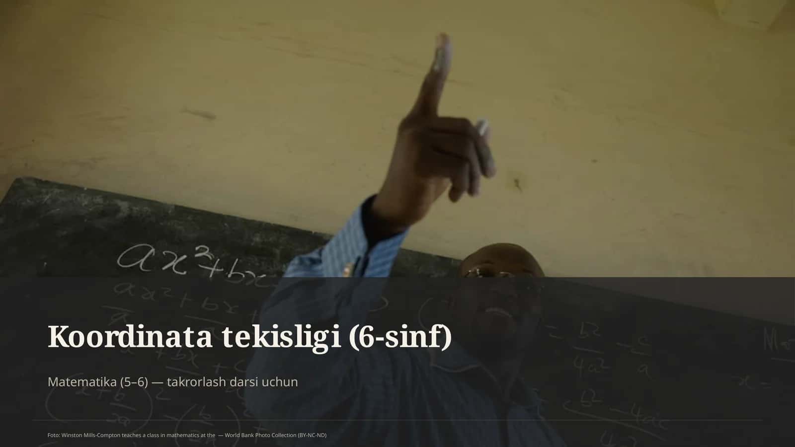 Koordinata tekisligi (6-sinf)