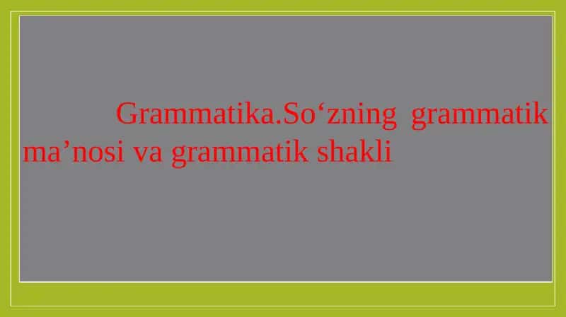 Grammatika