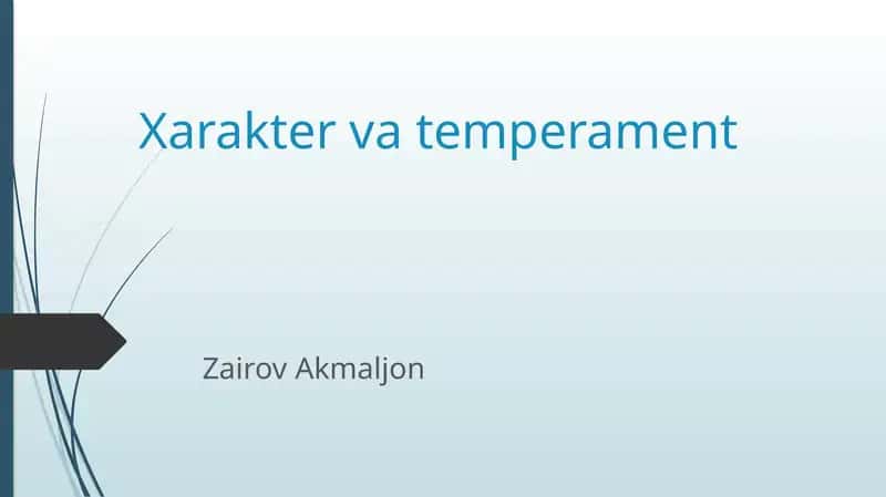 Xaraktervatemperament