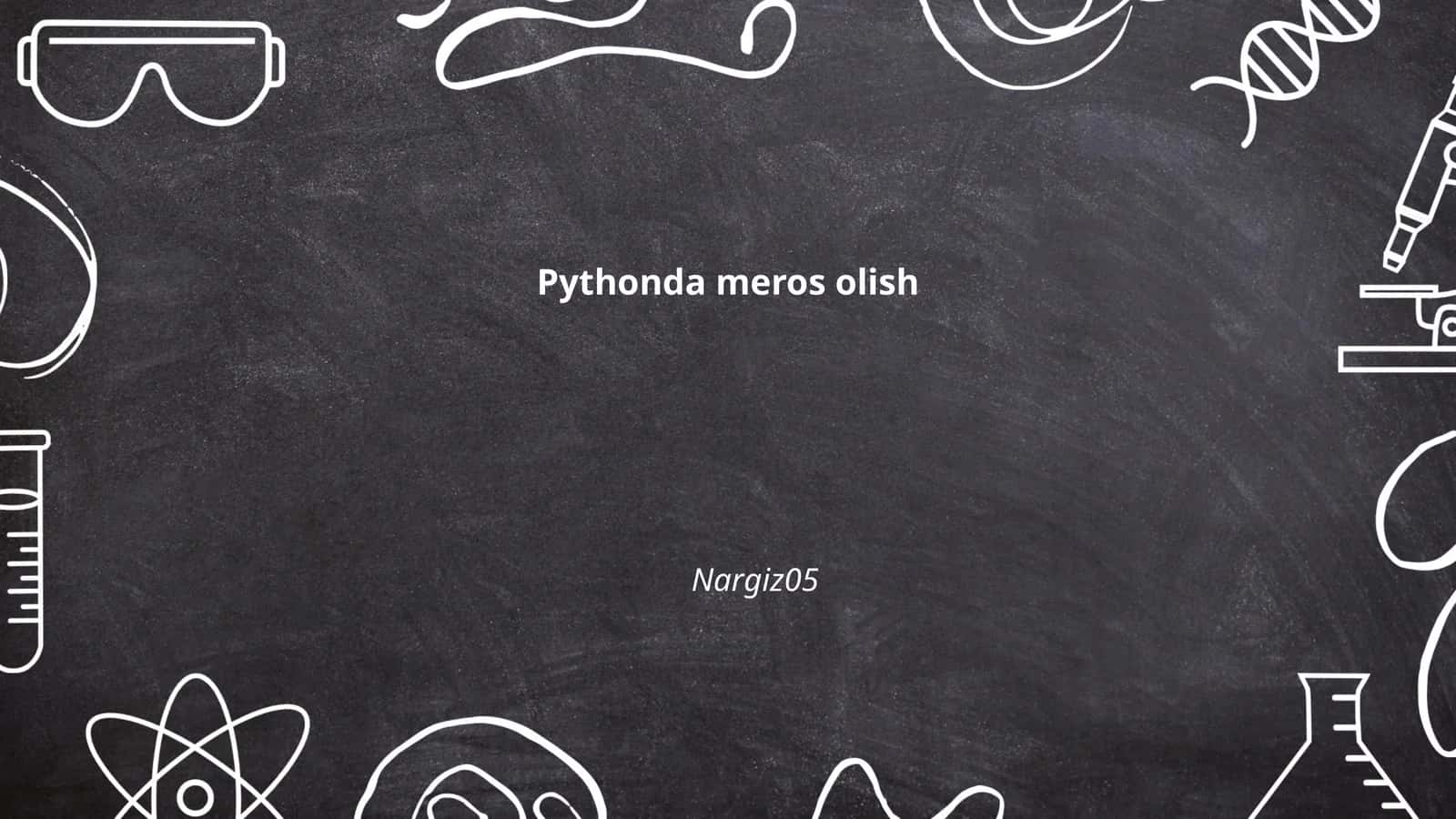 Pythonda meros olish