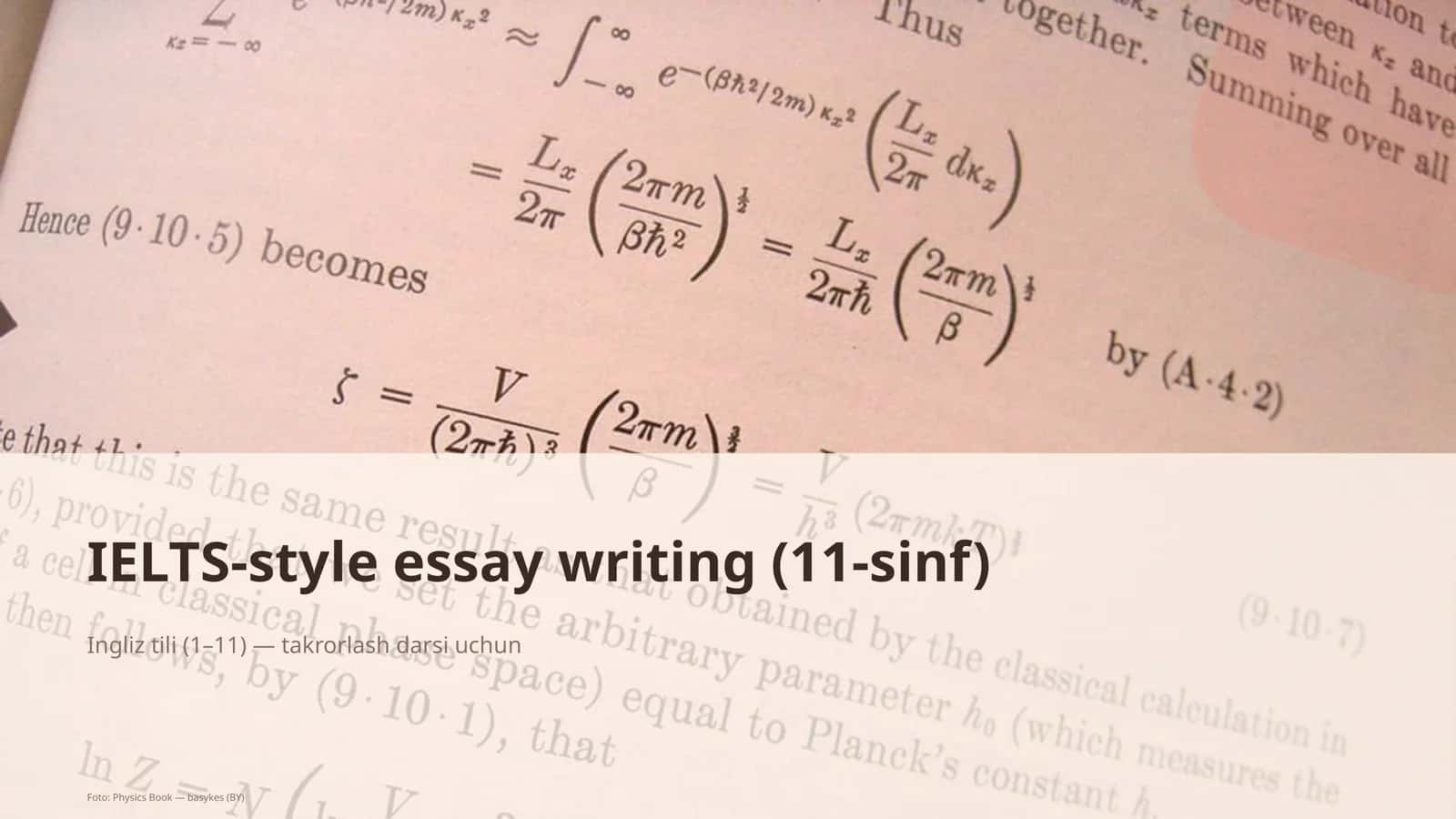 IELTS-style essay writing (11-sinf)
