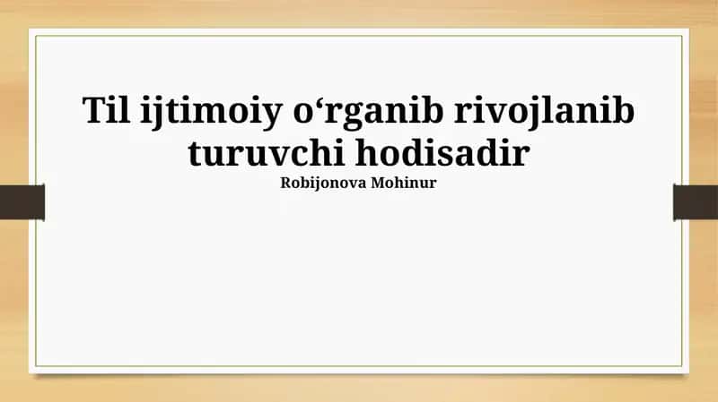 Til - ijtimoiy hodisa