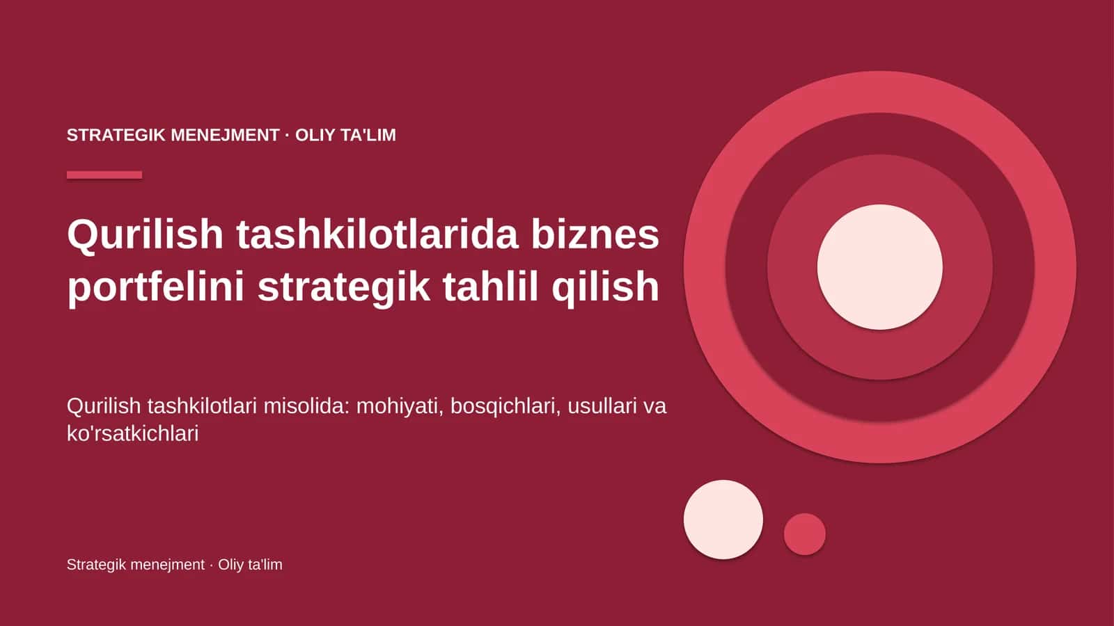 qurilish tashkilotlarida biznes portfelini strategik tahlil qilish 5065