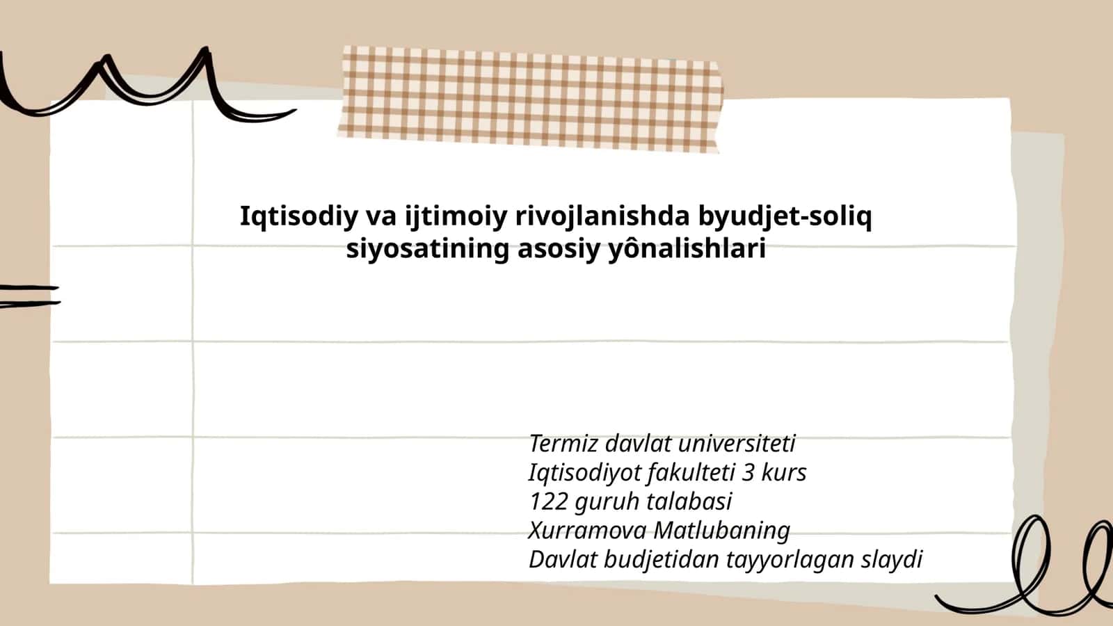 Byudjet-soliq siyosati