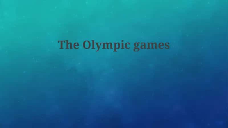 The Olympic games