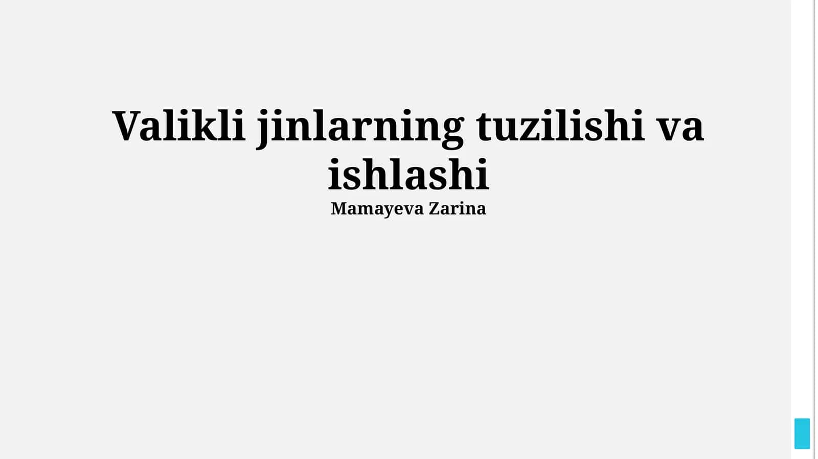 Valikli jinlarning tuzilishi va ishlashi