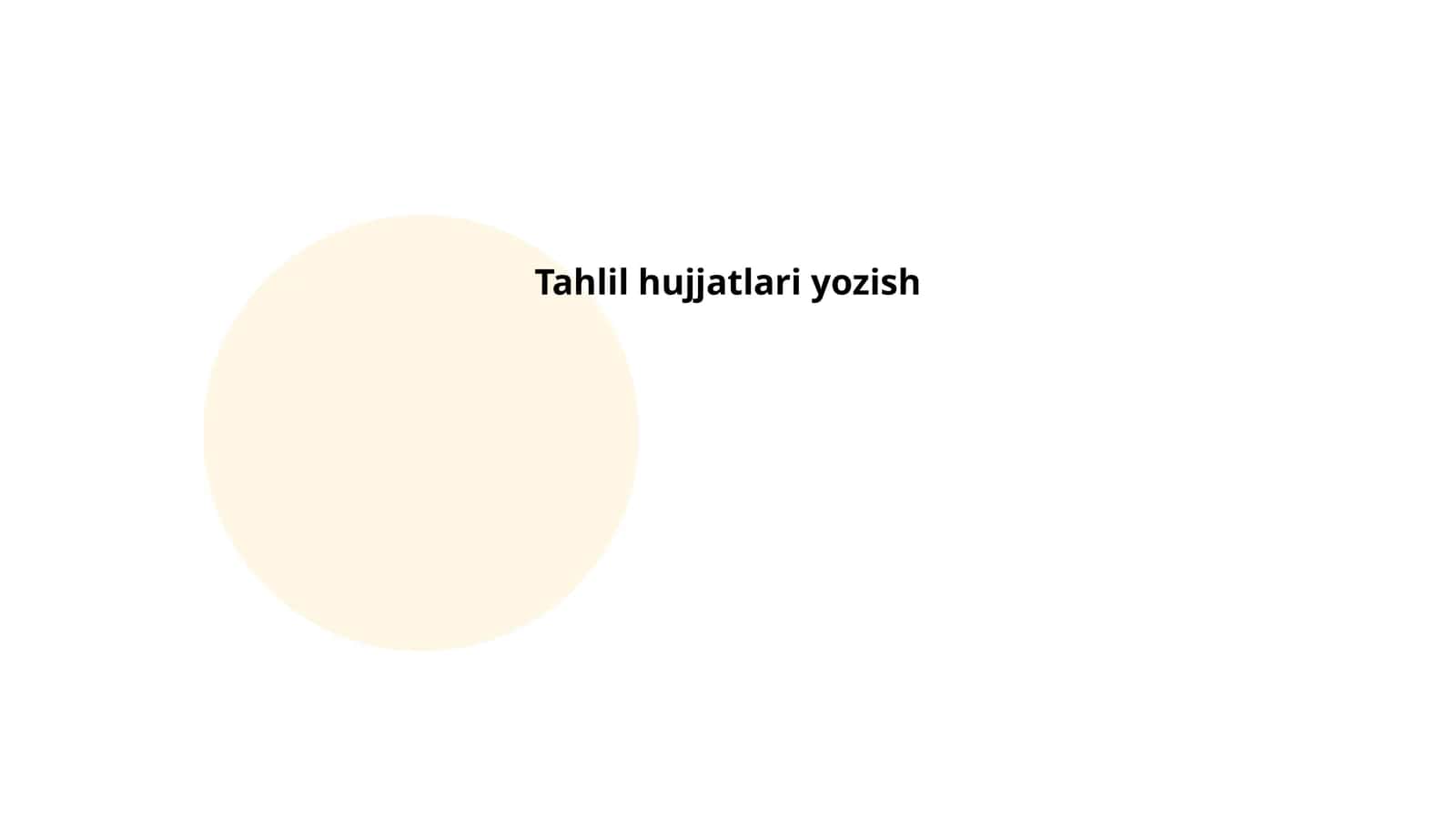 Tahlil hujjatlari yozish