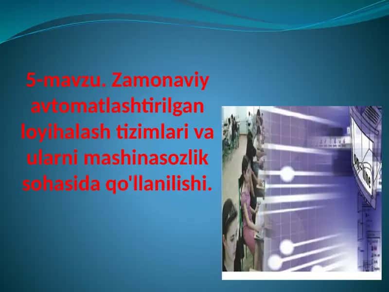 Texnik tizimlarda axborot texnologiyalari