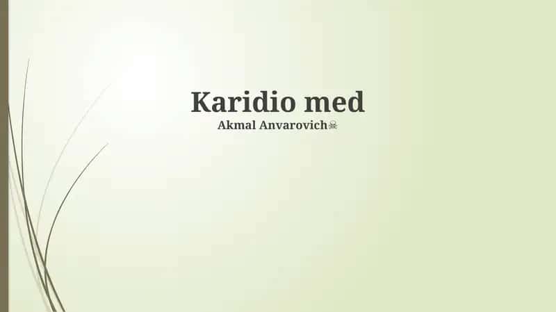 Karidio med