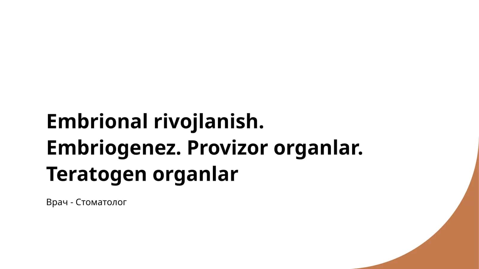 Embriogenez Bosqichlari va Rivojlanish Jarayonlari