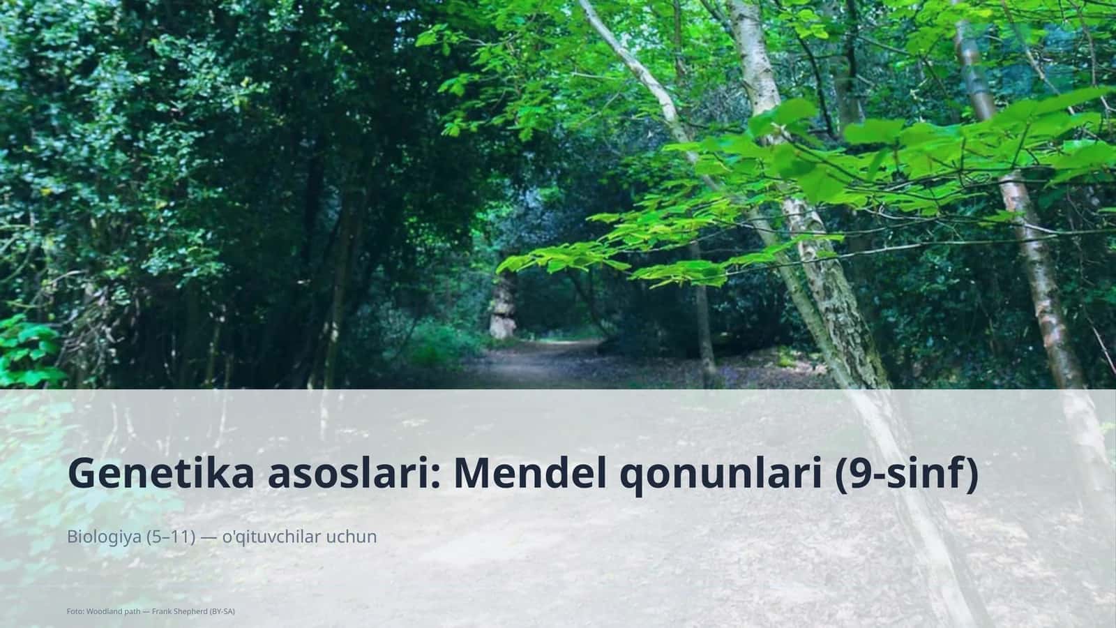 Genetika asoslari: Mendel qonunlari (9-sinf)