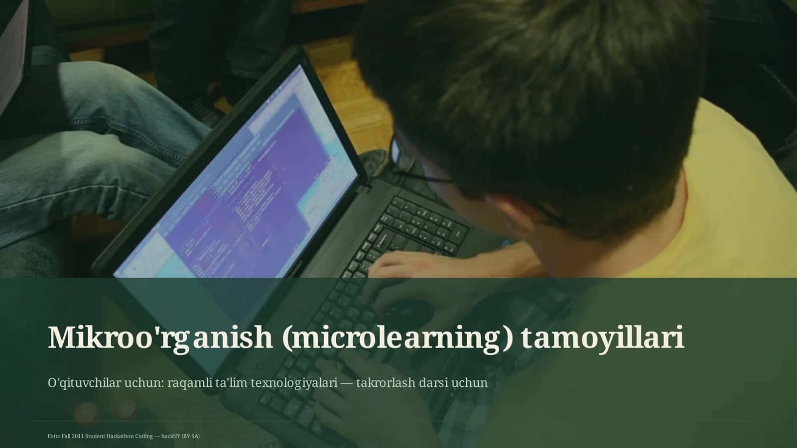 Mikroo'rganish (microlearning) tamoyillari