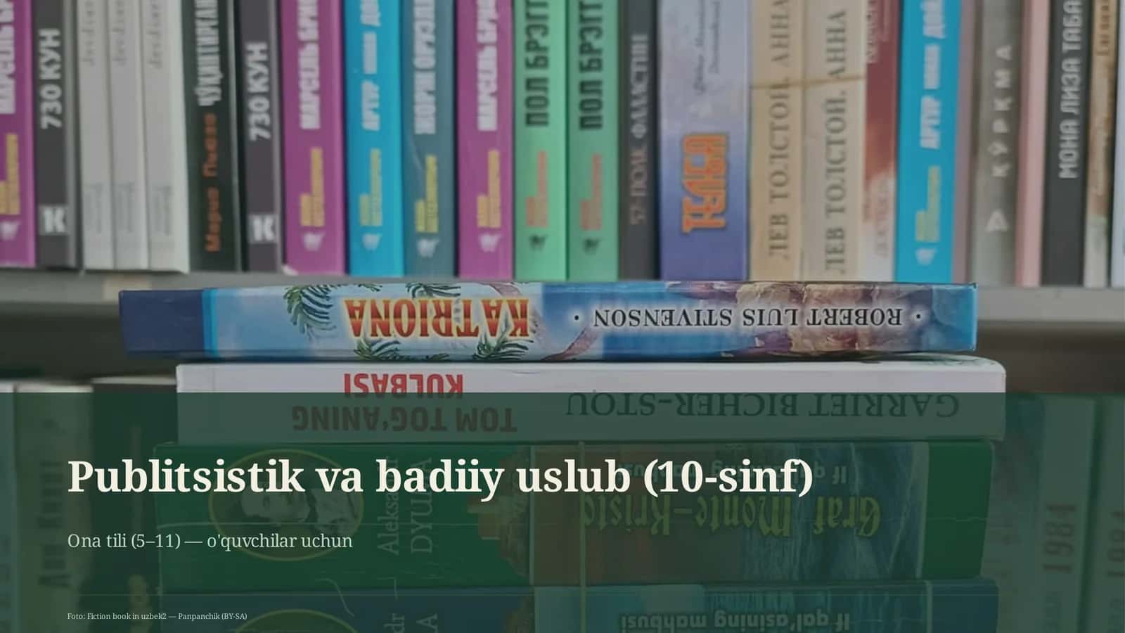 Publitsistik va badiiy uslub (10-sinf)