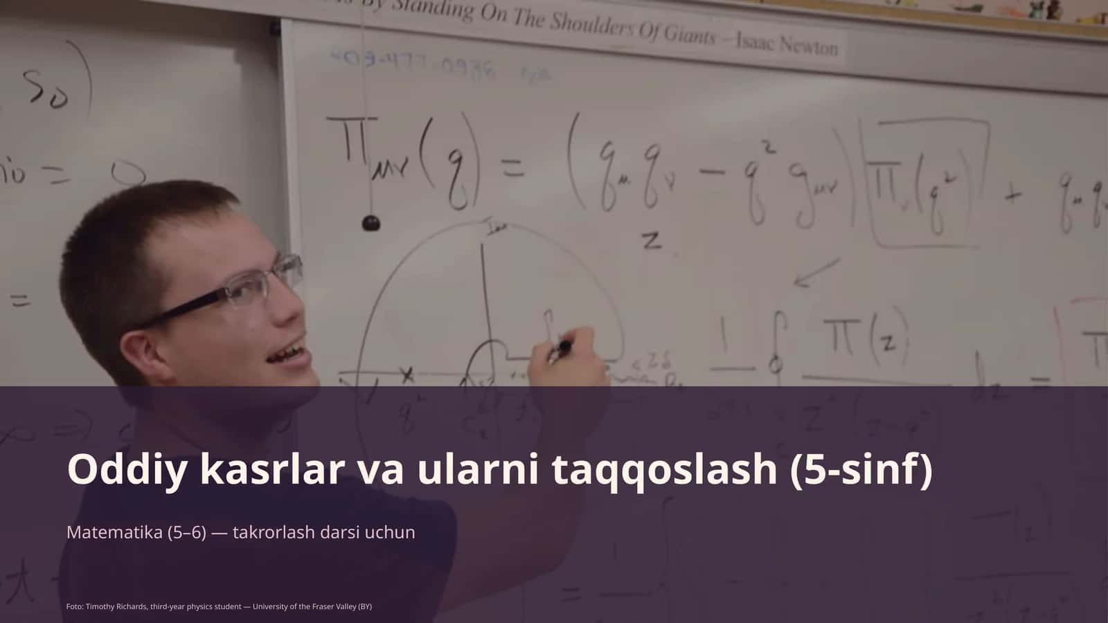 Oddiy kasrlar va ularni taqqoslash (5-sinf)