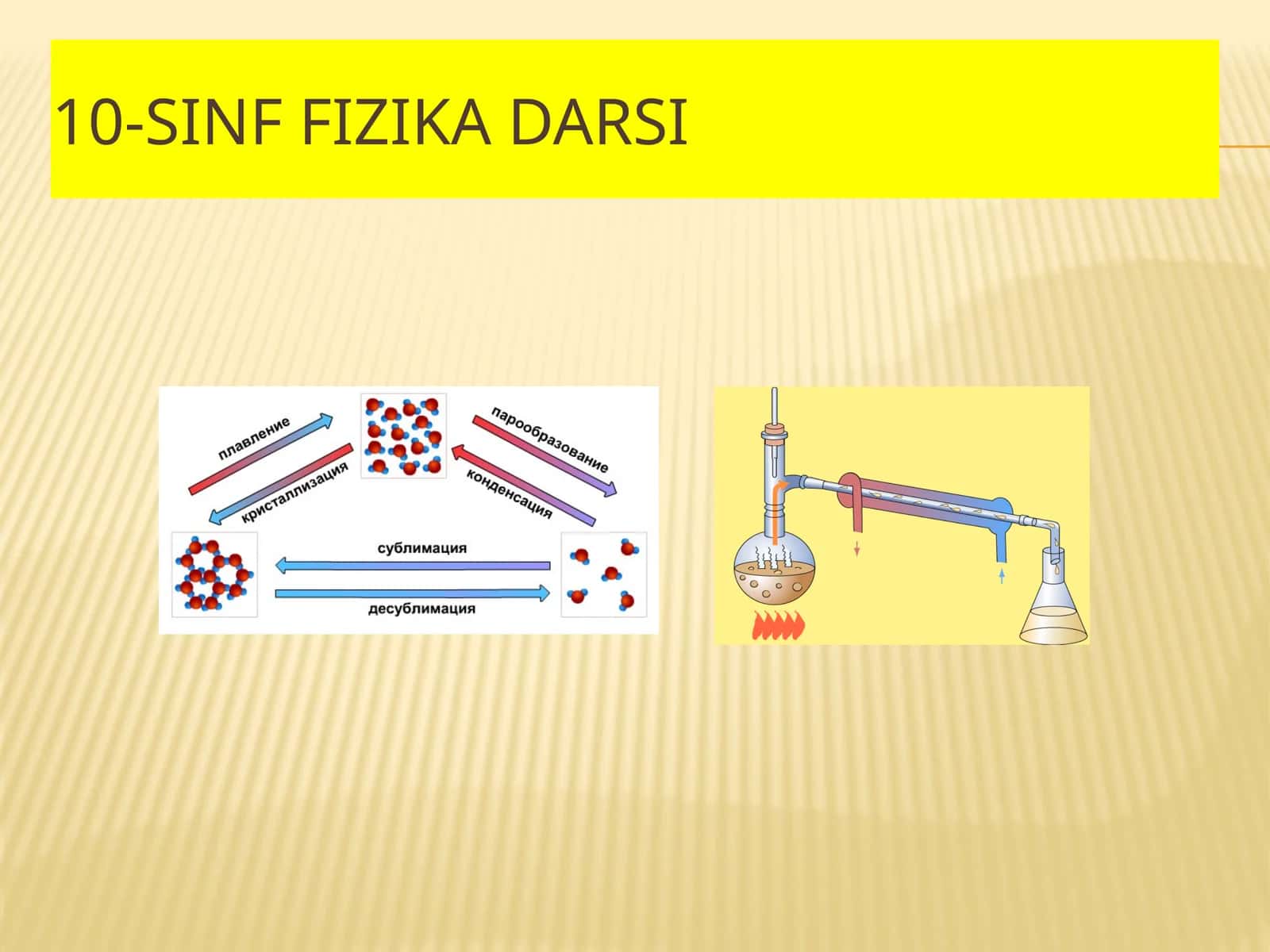 Fizika - Suyuqliklar va gazlarning o'zaro aylanishi (10-sinf)
