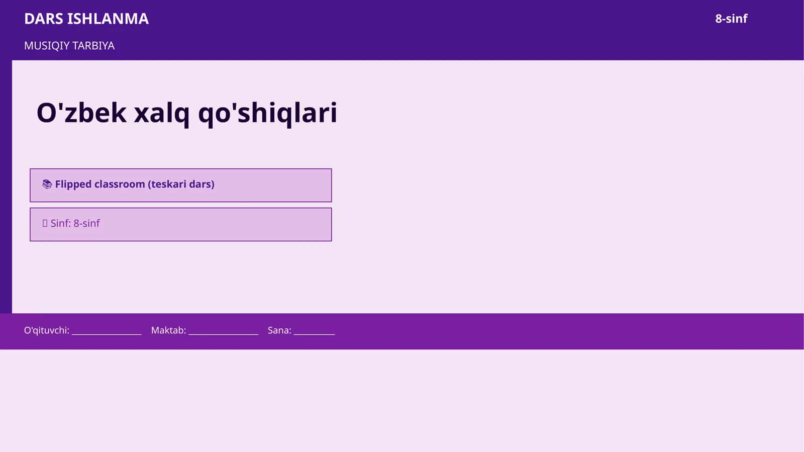 DARS ISHLANMA