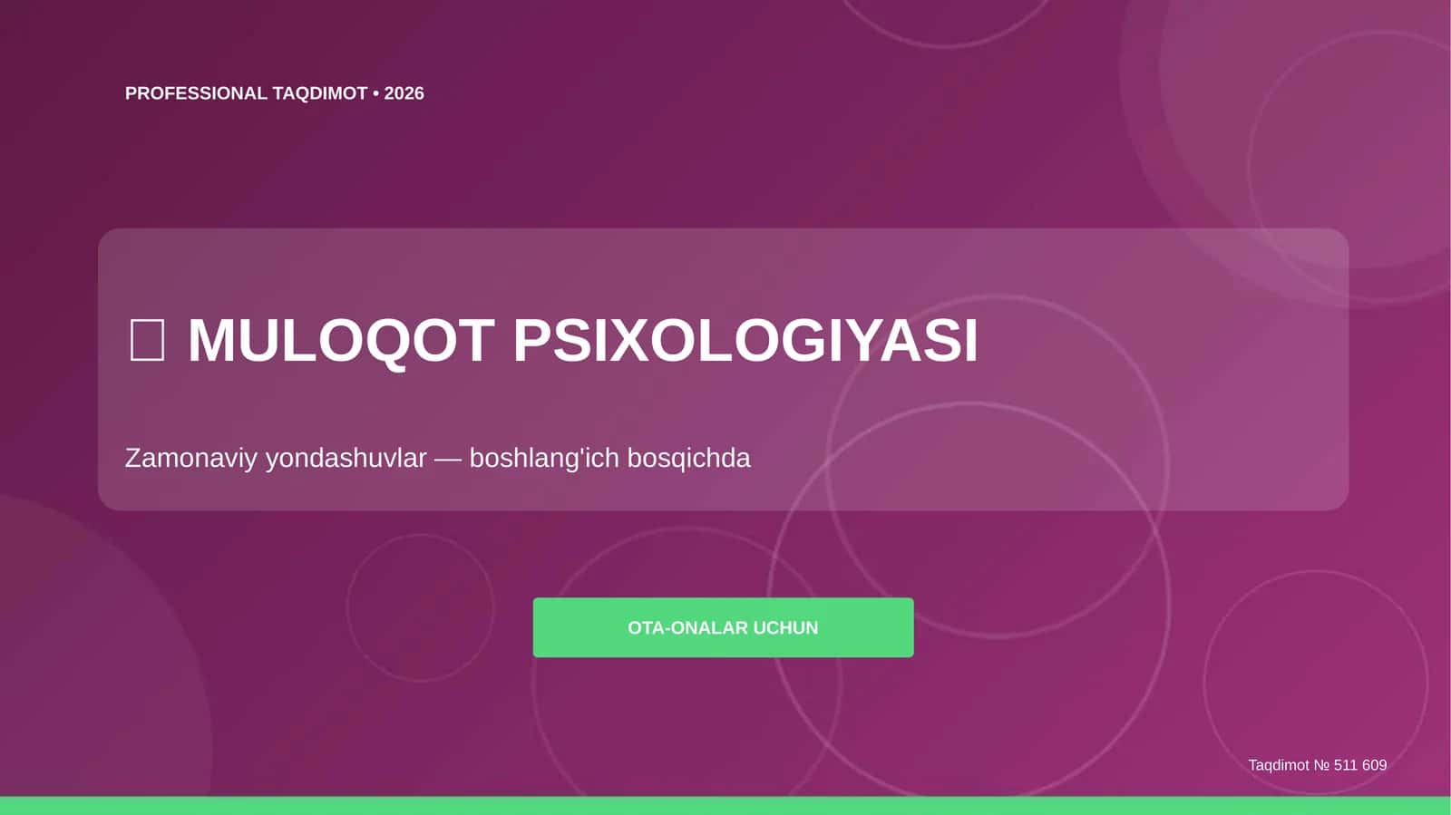 MULOQOT PSIXOLOGIYASI