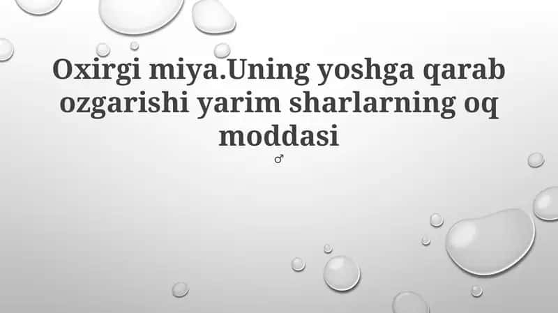 Yoshga bog'liq oq modda hajmining o'zgarishlari