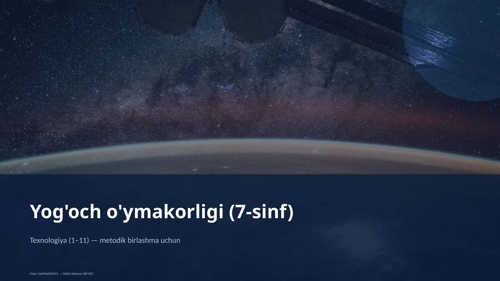 Yog'och o'ymakorligi (7-sinf)